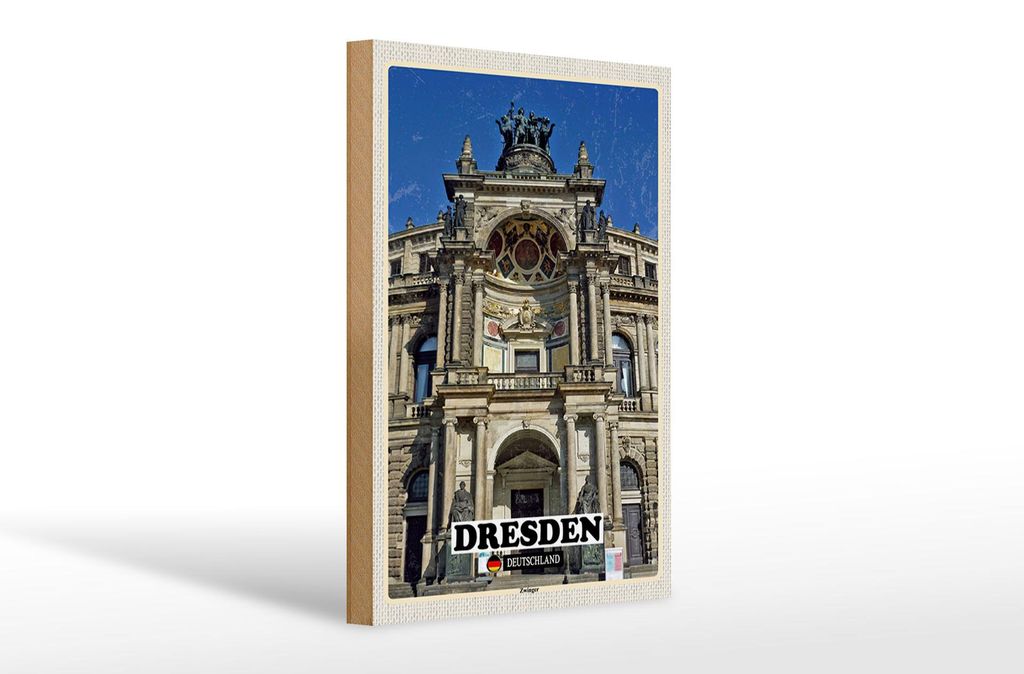 Holzschild Städte Dresden Zwinger Architektur 20x30cm Produktbild 