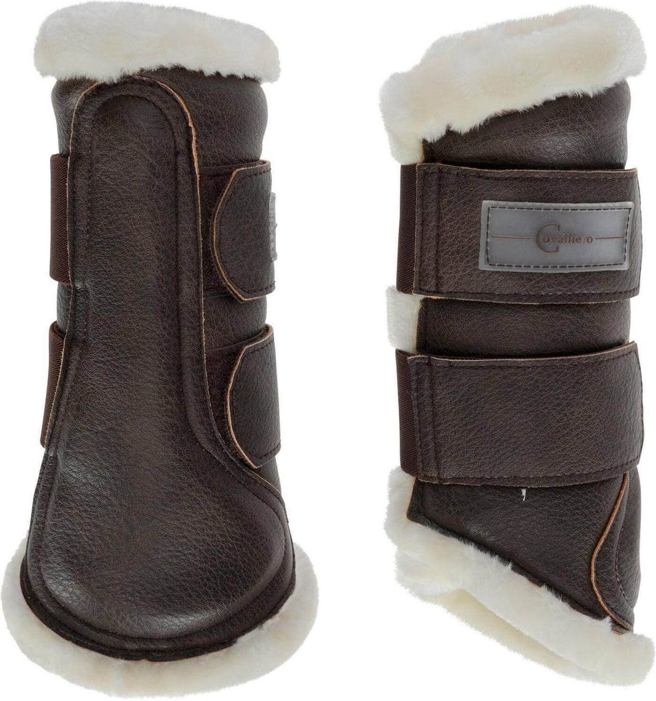 Covalliero Softgamaschen Pelisa Fellgamaschen Dark Brown Pony (S)