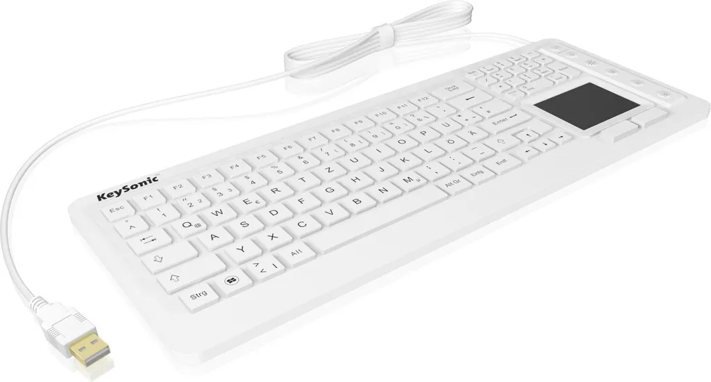 Clavier Industriel Lavable IP68 Touchpad Blanc - KeySonic KSK-6231