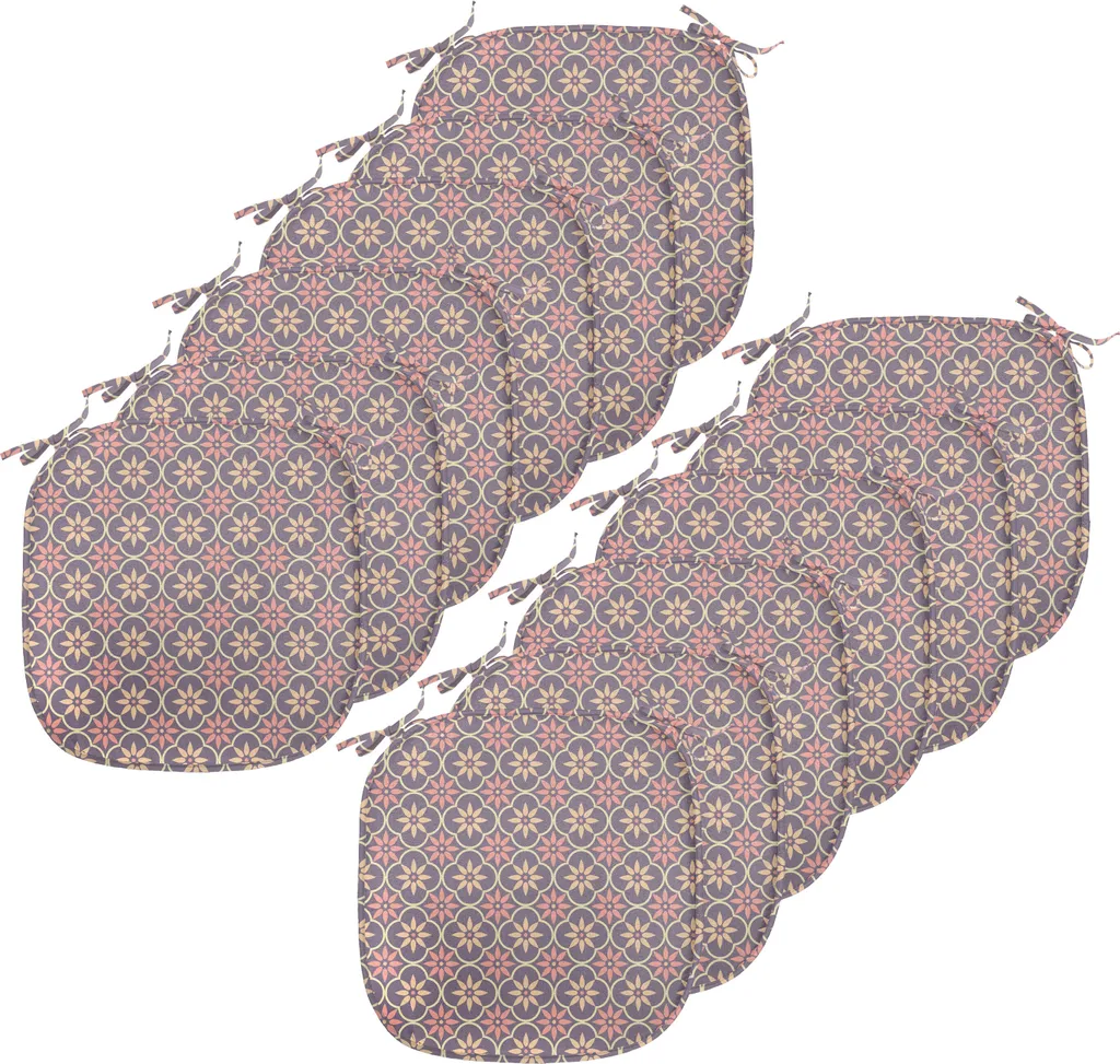 Coussin de chaise anti-tache 40x40 cm, lot de 12 avec sangles de maintien