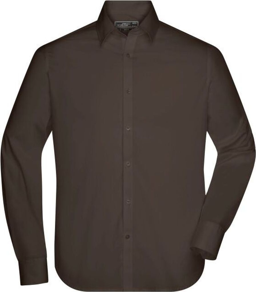 Modisch tailliertes Cityhemd und Damenbluse brown, Gr. M