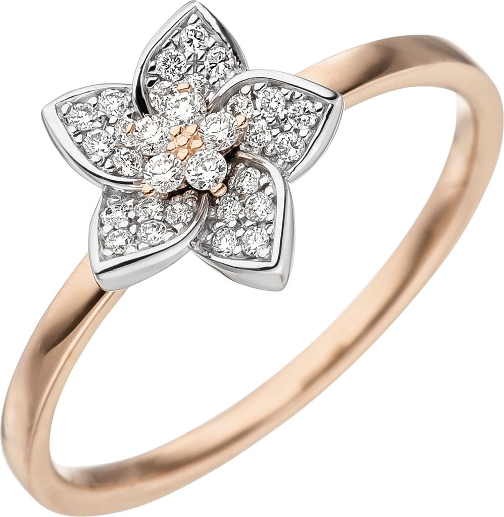 Gr. 54 Damen Ring 585 Gold Rotgold Weißgold bicolor 30 Produktbild 