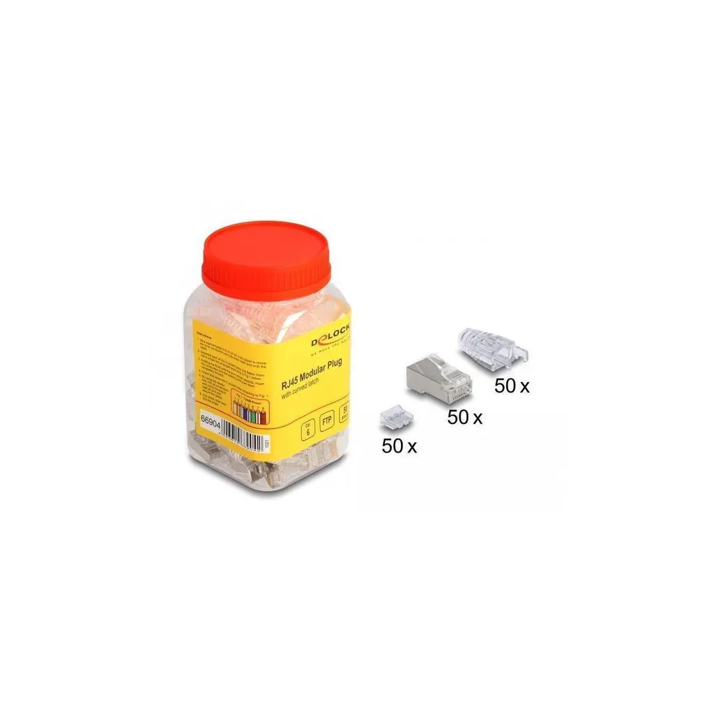 Connecteur RJ45 CAT 6 Blindé FTP Delock - Pack de 50 pour Réseau Gigabit