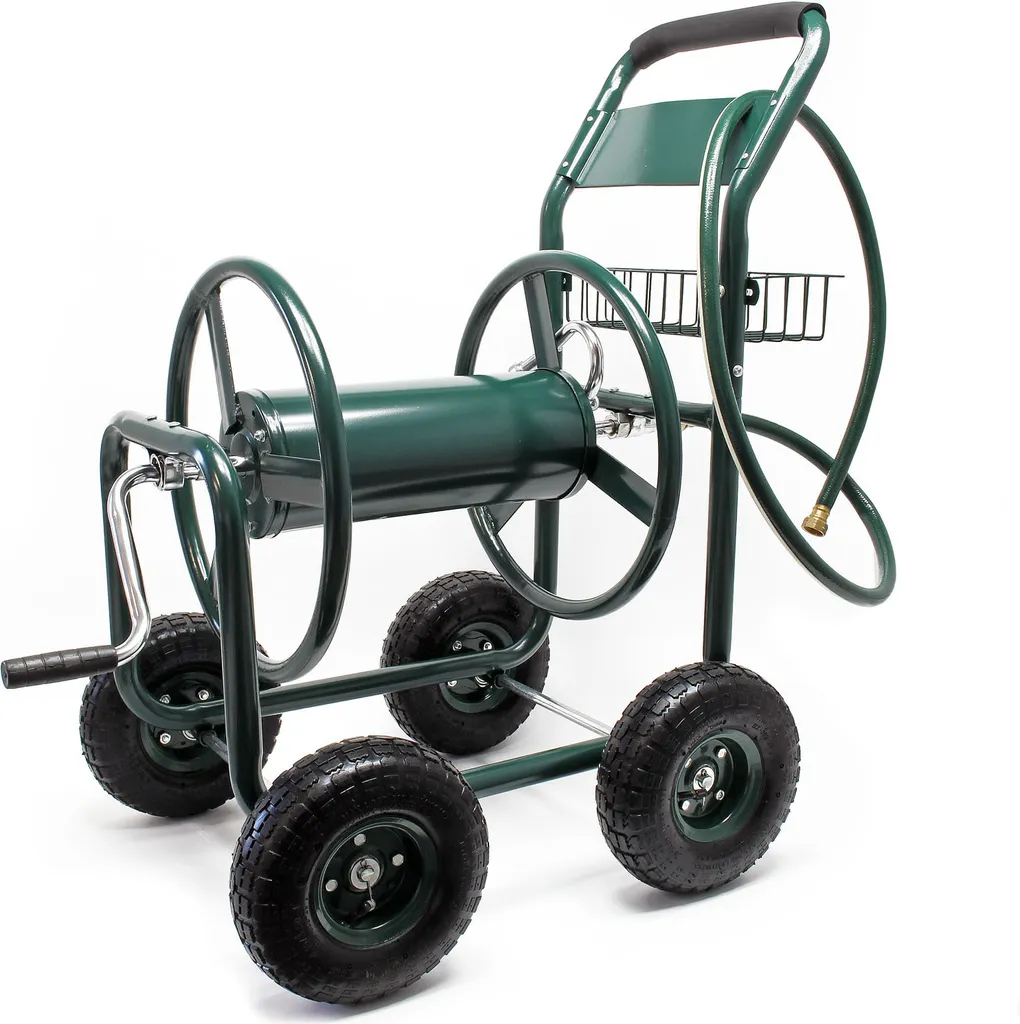Dévidoir sur Roues pour Tuyau d'Arrosage 70m Mobile Irrigation Jardin