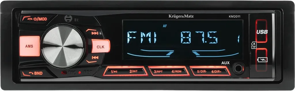 Autoradio Mains Libres Bluetooth KM2011 avec Façade USB et Entrée Audio