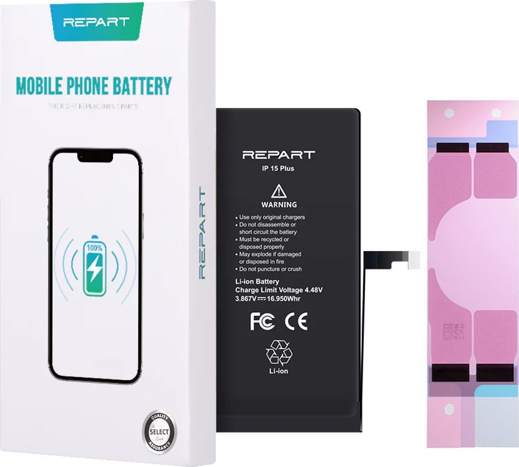 TRADEBIT REPART Akku Ersatz kompatibel für Apple iPhone 15 Plus - Li-Ion - 4383 mAh
