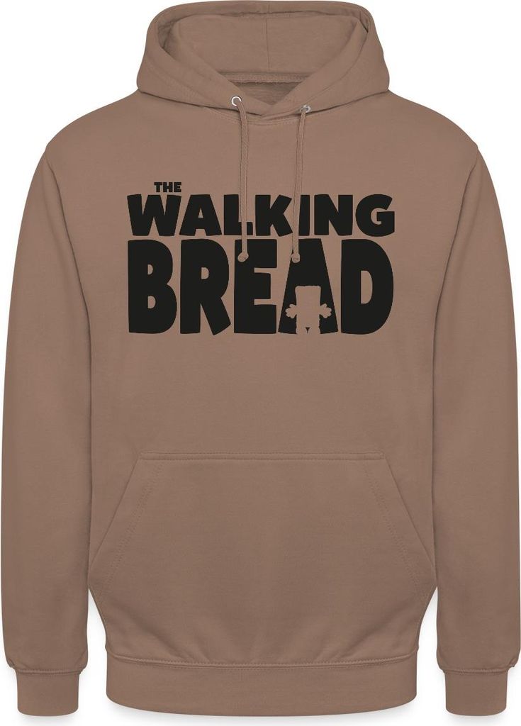 Spreadshirt Bernd Das Brot The Walking Bread In Schwarz Uni Hoodie, XL, Mokka