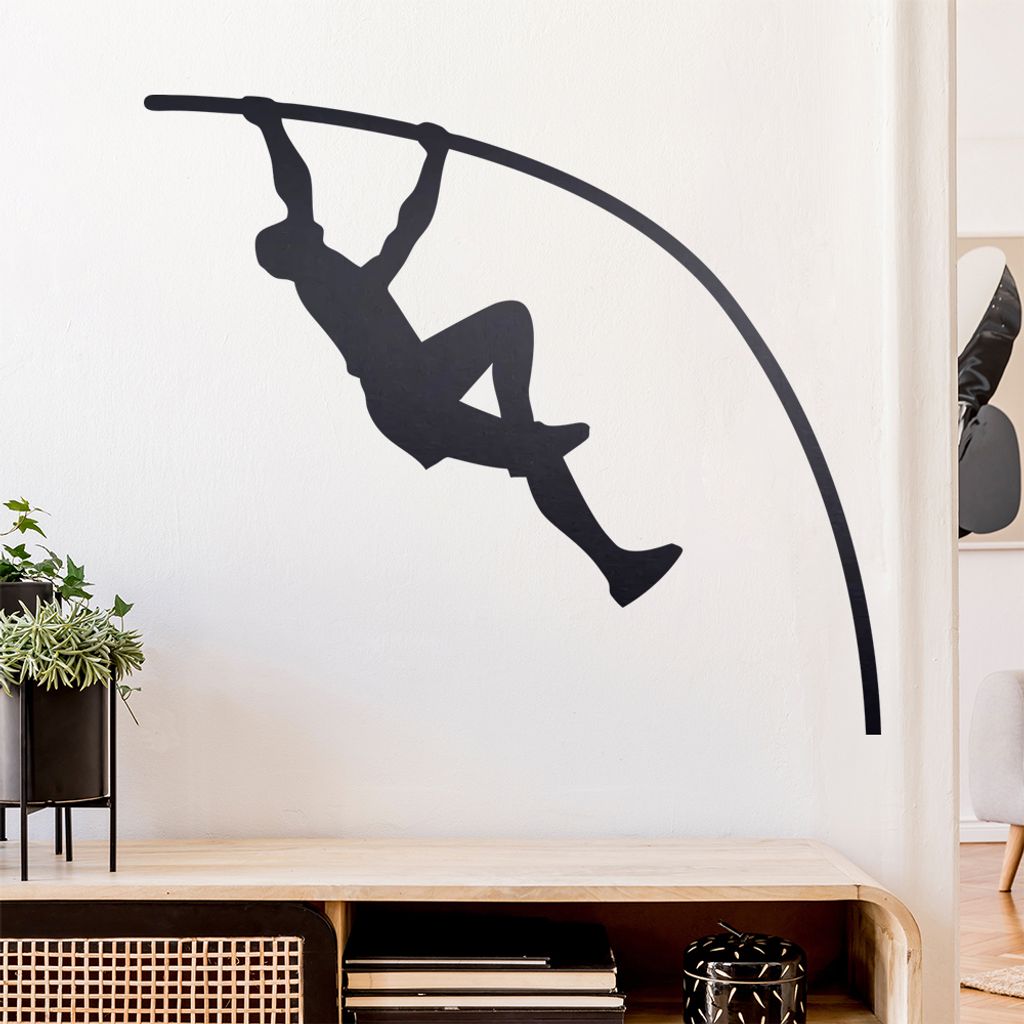 Stabhochsprung Sportler Wandtattoo Wandaufkleber Wall Sticker - Dekoration, Küche, Wohnzimmer, Schlafzimmer, Badezimmer