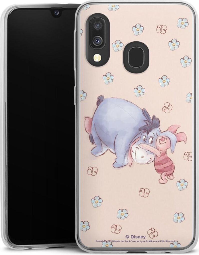 DeinDesign Slim Hülle für Samsung Galaxy A40 Silikon Case Ultra Dünn Handyhülle Disney Esel Winnie Puuh Ferkel