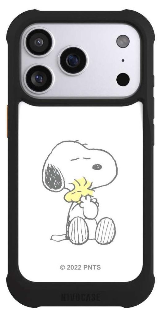 NIVOCASE Hülle für Apple iPhone 17 Pro Stoßfeste Handyhülle NIVOmax Case Schwarz Liebe Peanuts Snoopy