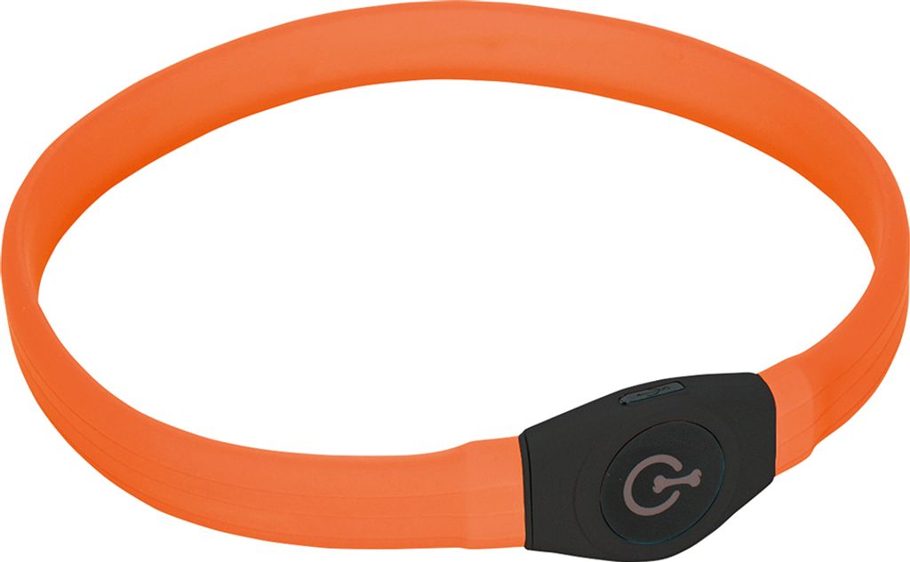 Obojek LED Longhair oranžový Visio Light pro dlouhosrsté Obrázek produktu 