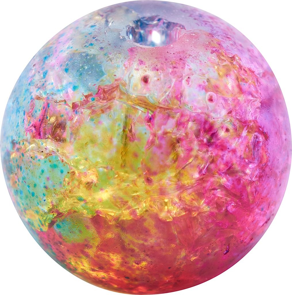 UIT Glitzerperlen 8 mm 20 Stück Bastelperlen Schmuckperlen Bastelbedarf Rainbow