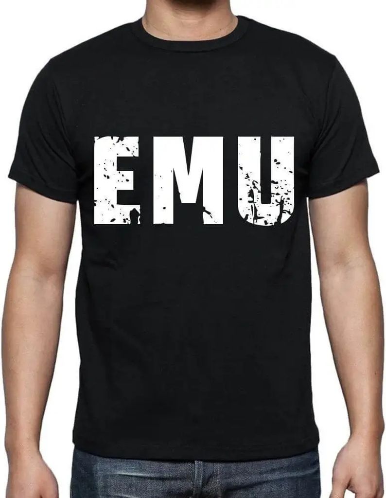 Herren Grafik T-Shirt Emu Öko-Verantwortlich Vintage Jahrgang Kurzarm Lustige Druck Geburtstag Geschenk Mann