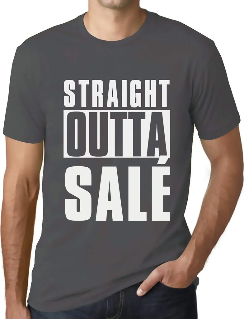 Herren Grafik T-Shirt Straight Outta Salé Öko-Verantwortlich Vintage Jahrgang Kurzarm Lustige Druck Geburtstag Geschenk Mann