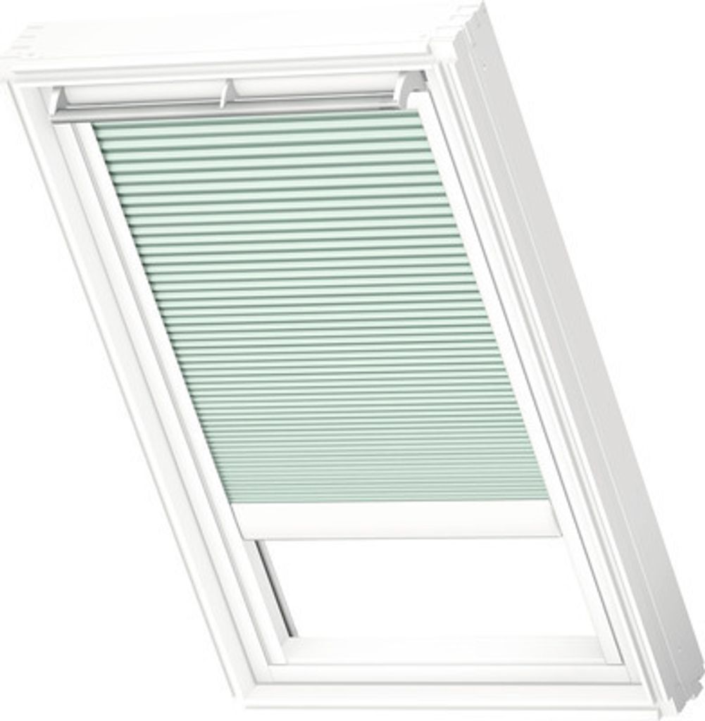 Velux Plissee-Faltstore solarbetrieben blassgrün uniPK08 1168S