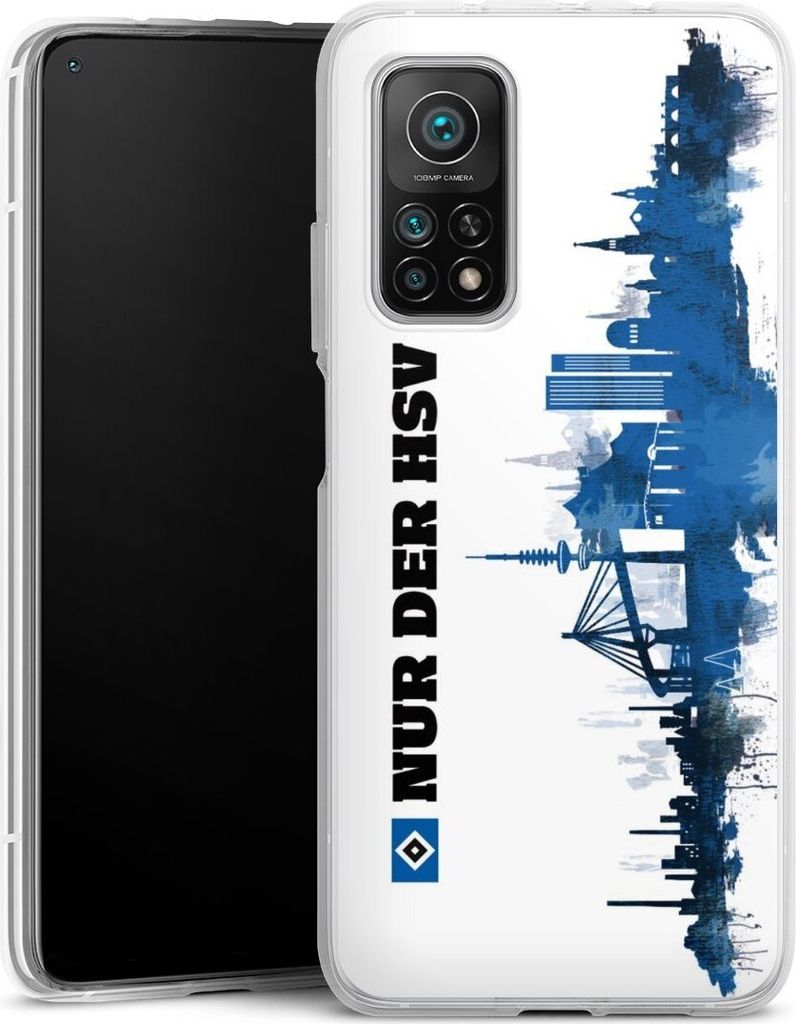 DeinDesign Handyhülle für Xiaomi Mi 10T Pro 5G Silikon Hülle Case Smartphone Schutzhülle Bundesliga HSV Offizielles Lizenzprodukt