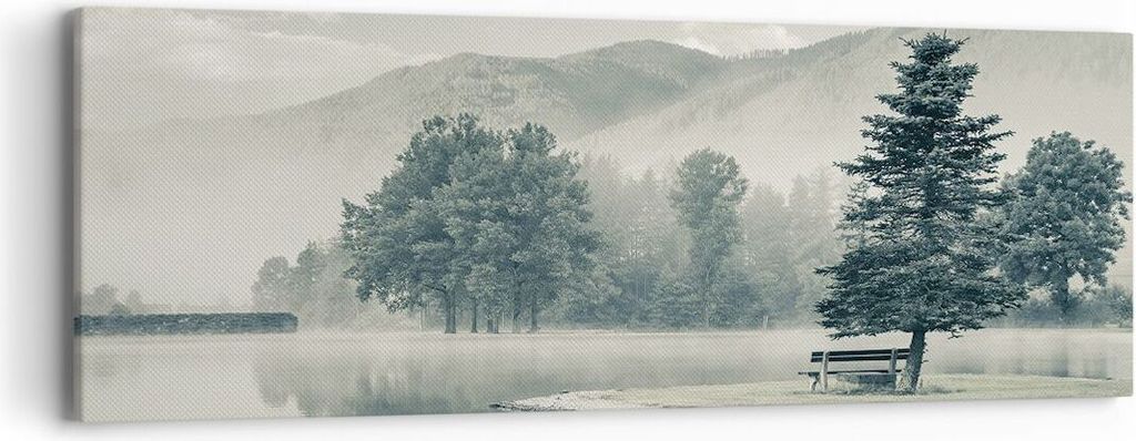 Bild auf Leinwand - Leinwandbild - Einteilig - Cool Landschaft Berge - 90x30cm - Wand Bild - Wanddeko - Wandbilder - Leinwanddruck - Bilder - Wandd...