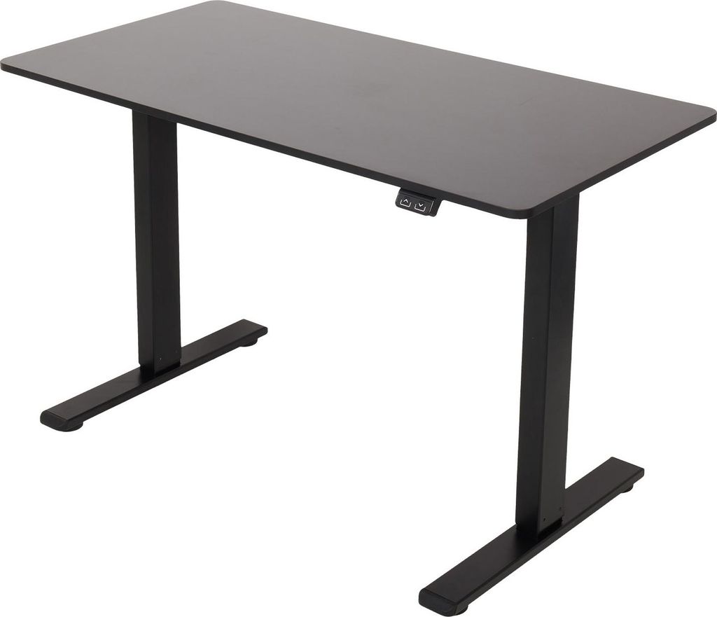 Infinity Goods Sitz-Steh-Schreibtisch – elektrisch höhenverstellbar – 120 x 60 cm – Schwarz
