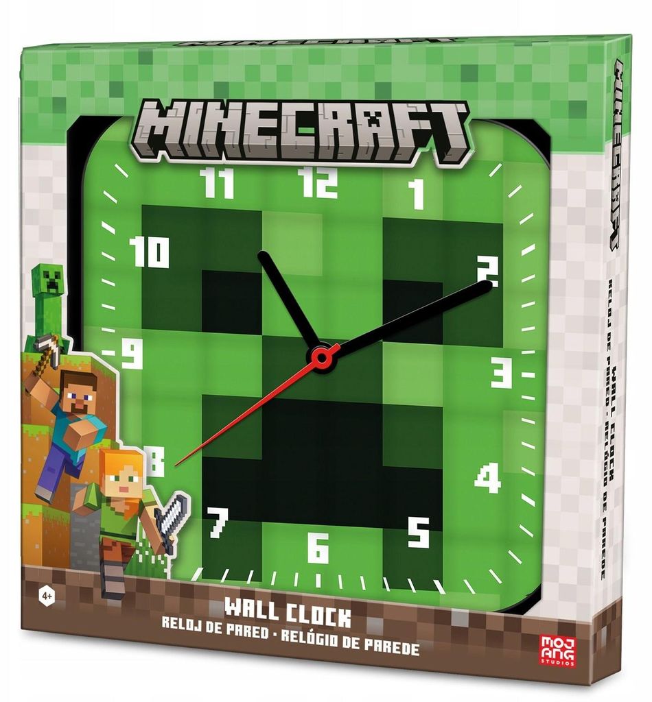 Nástěnné hodiny s motivem Minecraftu Obrázek produktu 