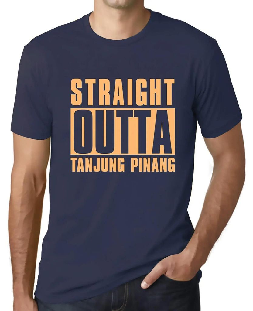 Herren Grafik T-Shirt Direkt aus Tanjung Pinang – Straight Outta Tanjung Pinang – Öko-Verantwortlich Vintage Jahrgang Kurzarm Lustige Druck Ge...