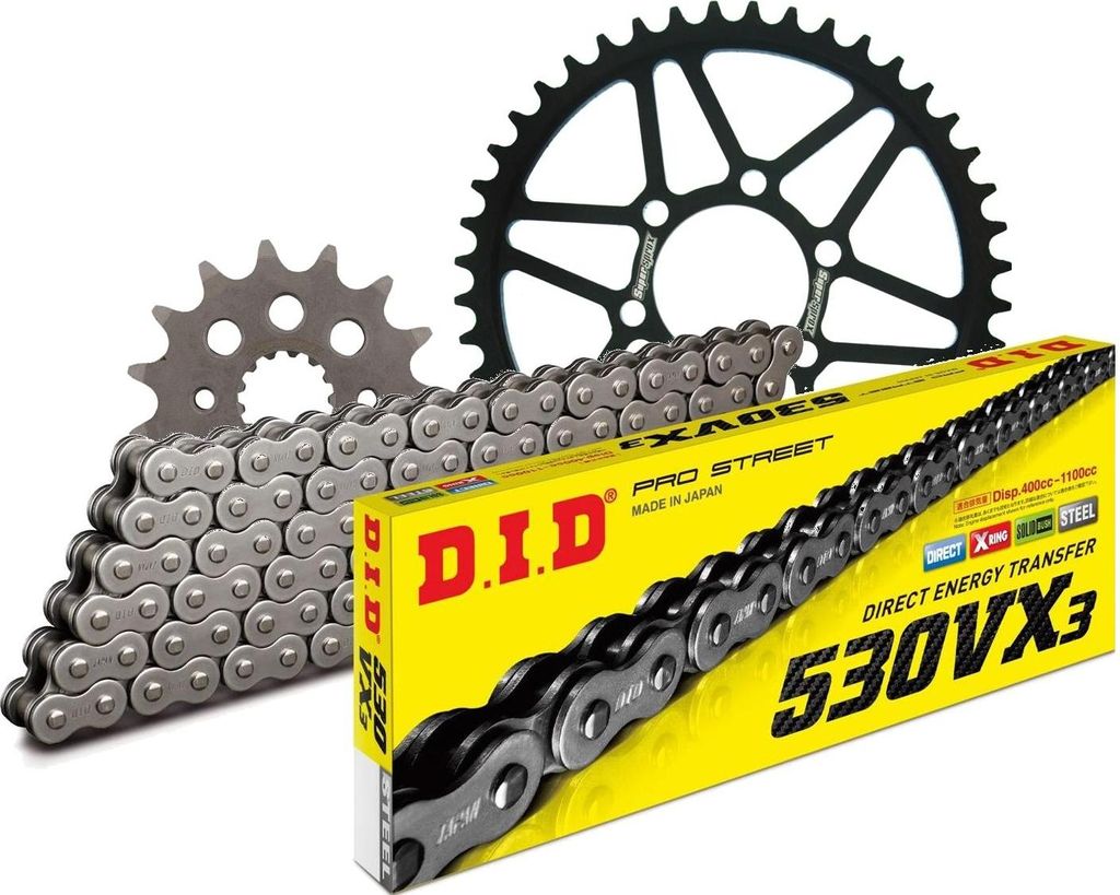 DID Kit Stahl SUZUKI GSX400 E 80-82/GSX400 S Sport ... 15-44-104 DID530VX3 Niet