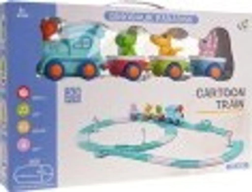 Train Dinosaure Motorisé 33 Pièces avec Wagons et Circuit Modulable - 6