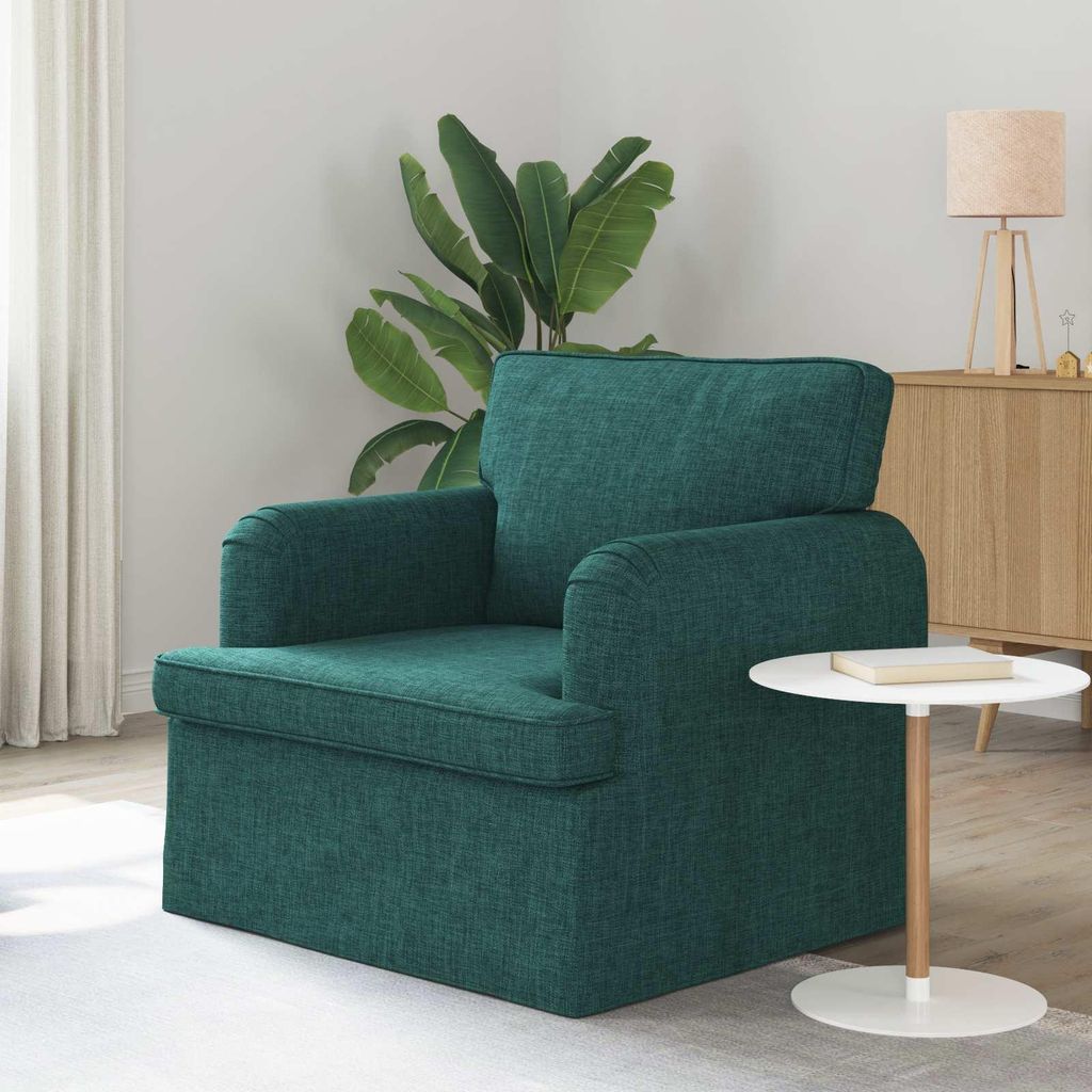 HOMMIE Sofasessel 60cm 1-Sitzer - elegantes Design - Wohnzimmer Sofa - Dunkelgrün Metall Promotion918117 - Klassische Sofas