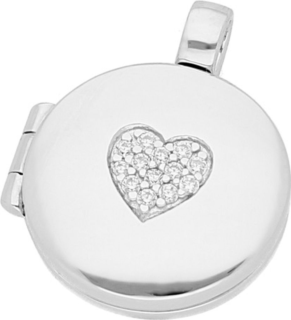 Anhänger Giorgio Martello Milano Medaillon mit Zirkonia, Silber 925 Silber Onesize