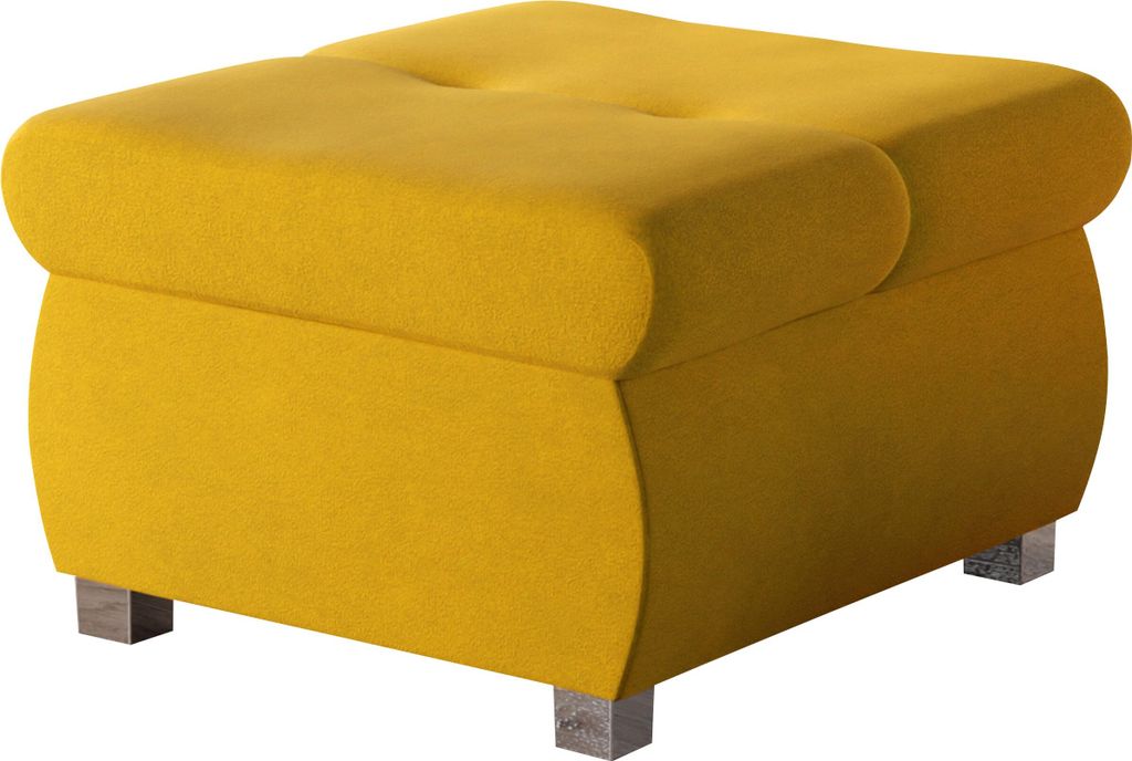 MIRJAN24 Polsterhocker Orkan Klein, Moderne Sitzhocker vom Hersteller, Holzkonstruktion, 60x60x39 cm (Farbe: Uttario Velvet 2959)