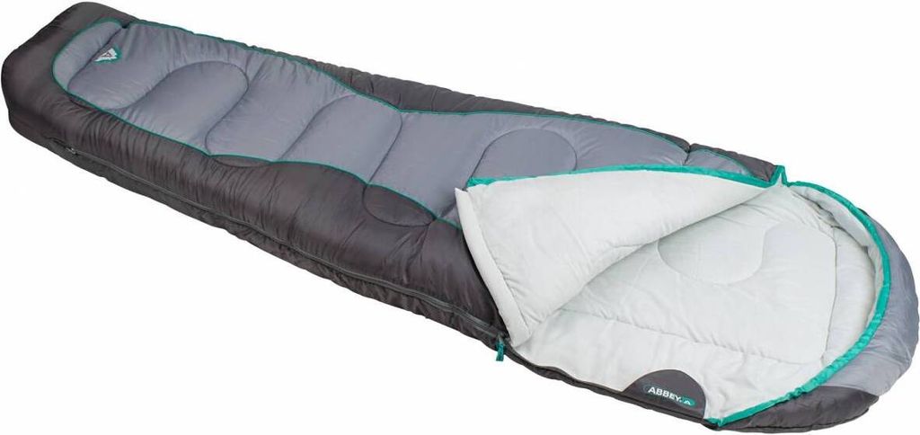 Abbey Camp Schlafsack Mummy - Duo Color - Anthrazit/Grau/Smaragd