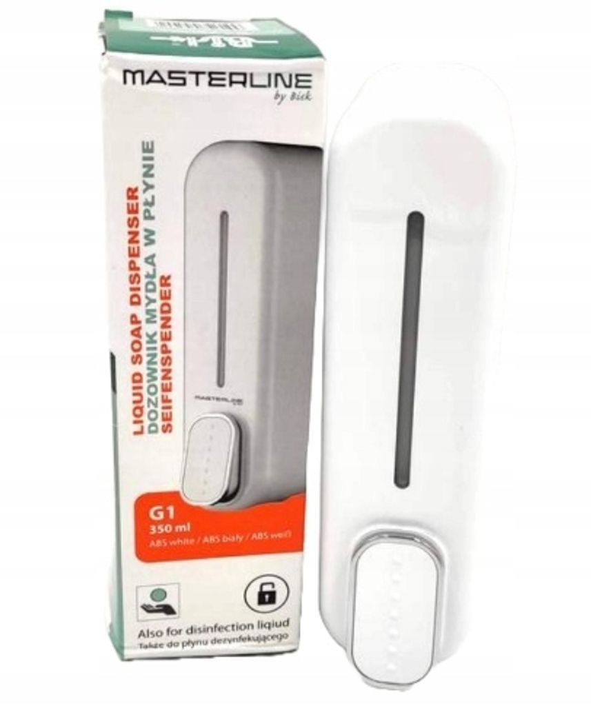 Distributore di sapone da appendere 350ml bianco Immagine del prodotto 