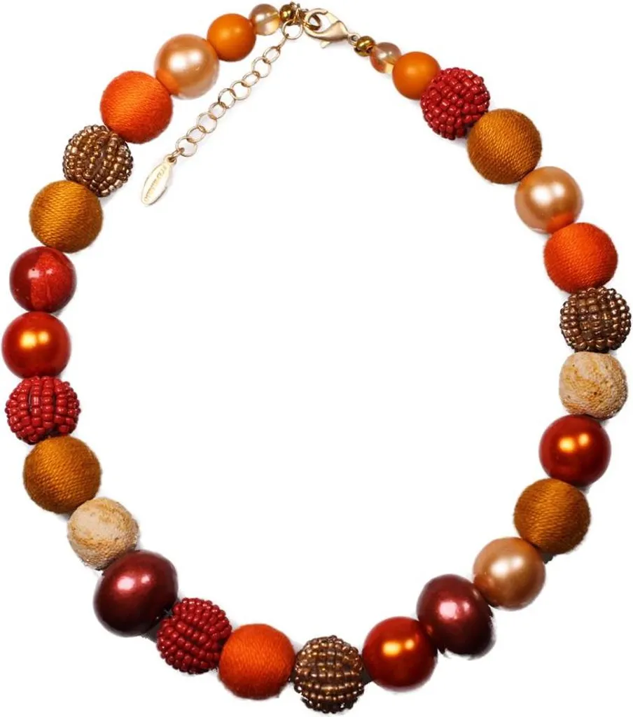 Collier Anti-Allergique Orange Stephisimo New Bowls Bijou de Qualité