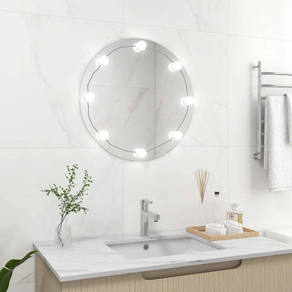 Specchio Parete LED The Living Store - Vetro Antinfortunistico Rotondo