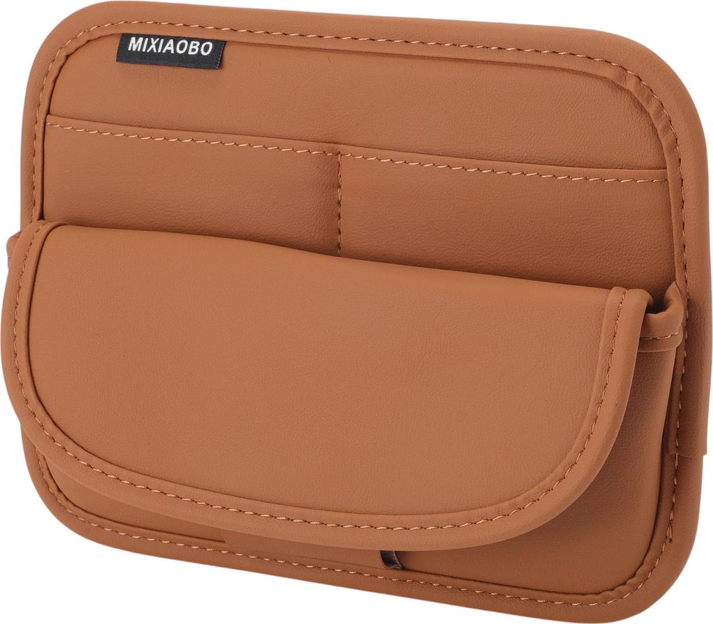 Auto-Sonnenbrillenetui Universelle Auto-Sonnenblende Brillenhalter Aufbewahrungsbox Kunstleder Orange 21,5x16,5cm 1 Stück
