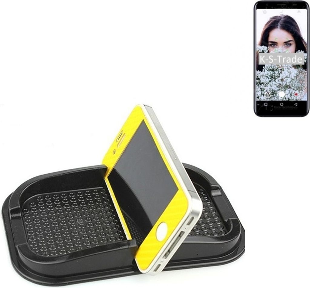 K-S-Trade Auto Anti Rutsch Matte Smartphone-Halter kompatibel mit Doogee X55 Haft Pad Armaturenbrett Handy-Halterung Silikon