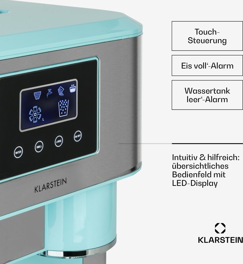 Klarstein Eiswürfelmaschine Klein, 1,8L Eiswürfelbereiter, Produktbild 4
