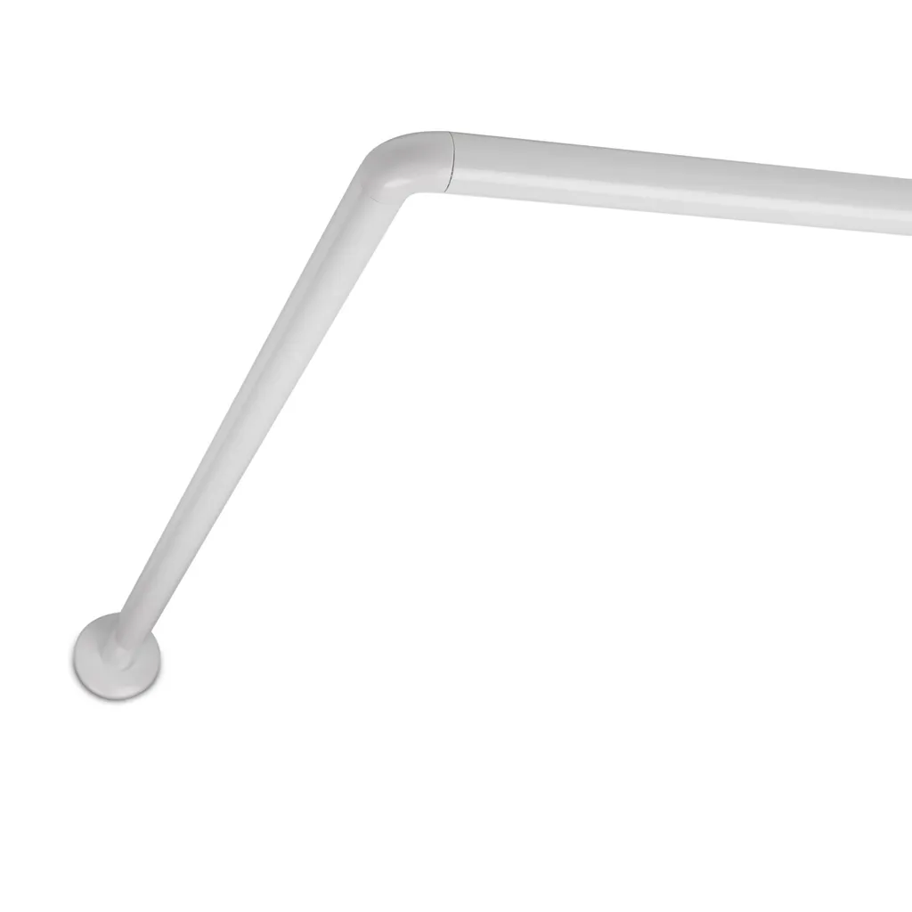 Barre de douche d'angle pour rideau extensible blanche Tatay