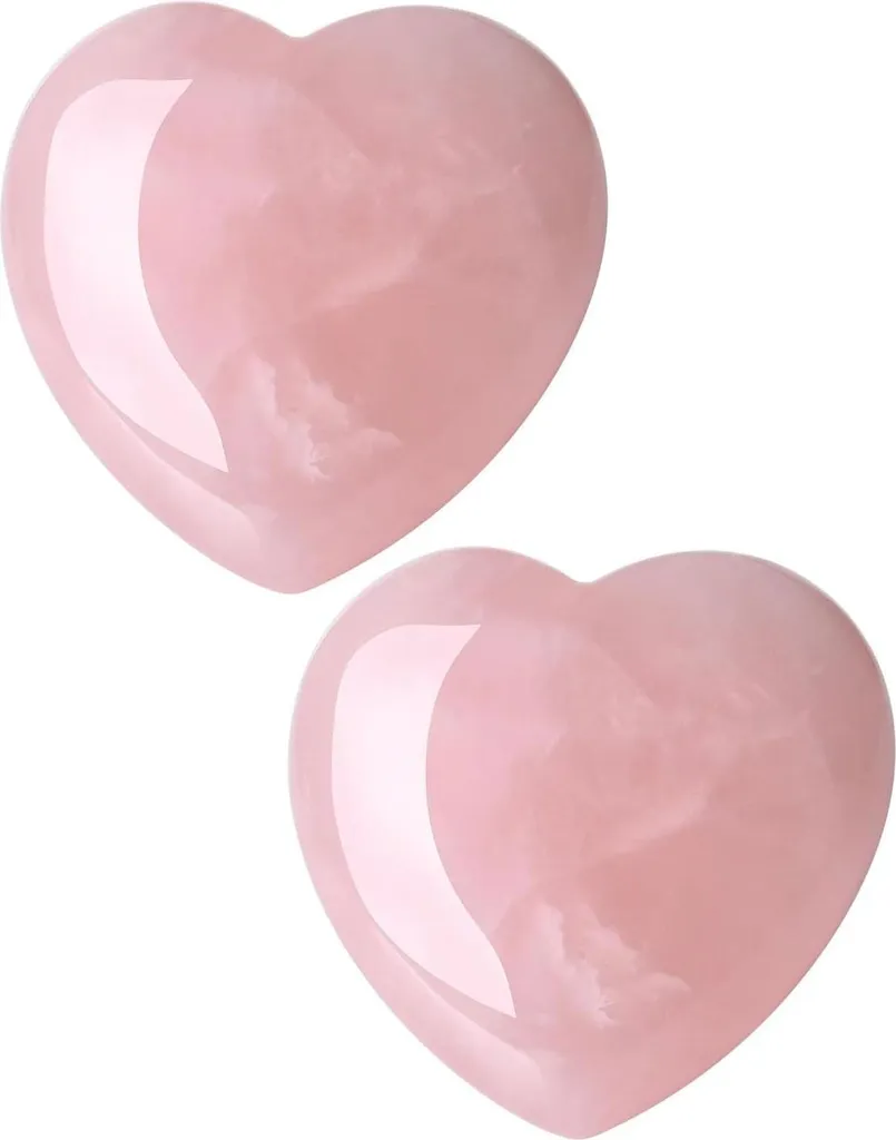 Quartz Rose pour Énergie Curative - Duo de Pierres Cadeau Saint-Valentin