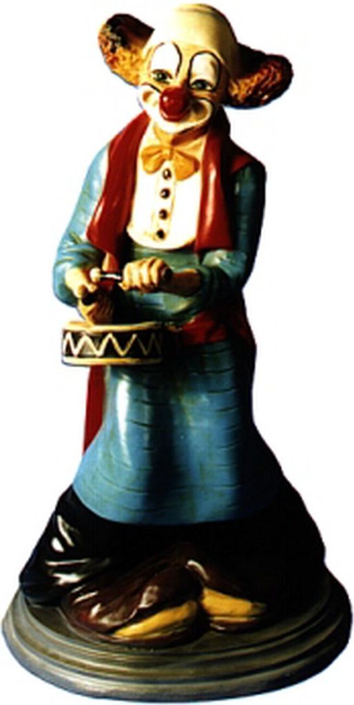 Design Clown Trommler Figur Statue Skulptur Figuren Skulpturen Deko 5012 Comic