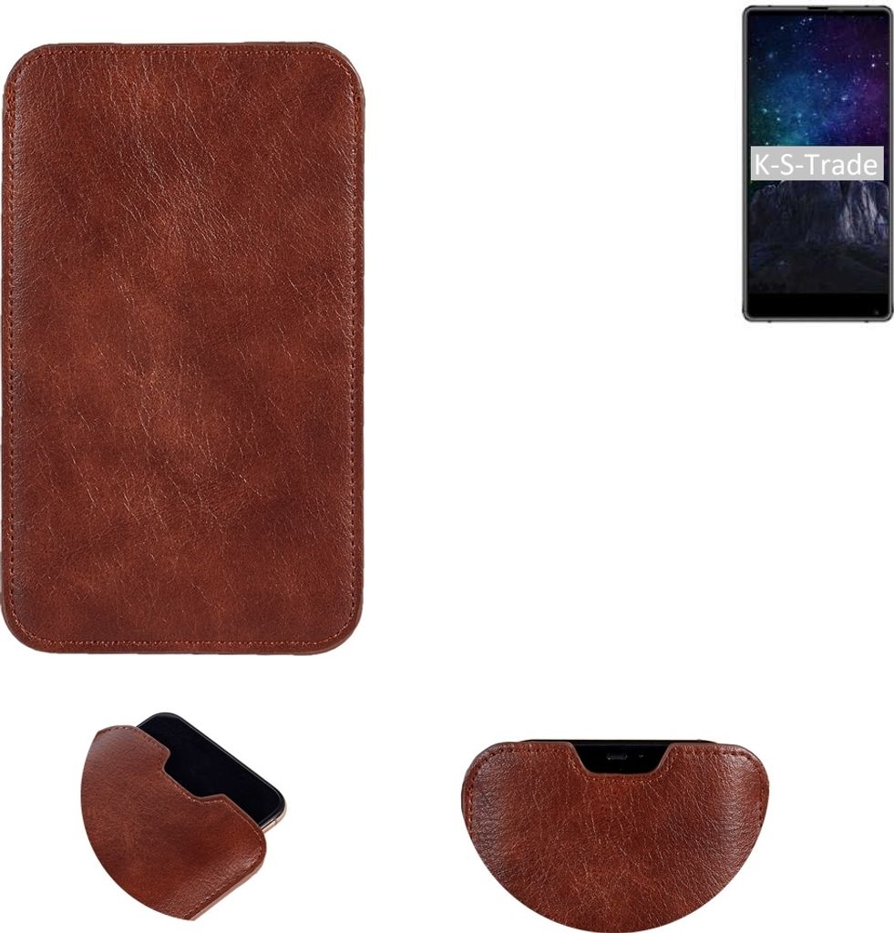 K-S-Trade Schutzhülle Handyhülle kompatibel mit M-Horse Pure 2 Handytasche Kunstleder Sleeve in braun