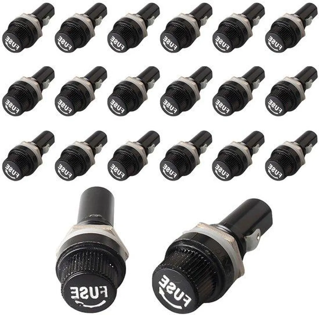 Évitez les Courts-circuits avec le Porte-fusible 5 x 30 mm 10A Noir - 20x