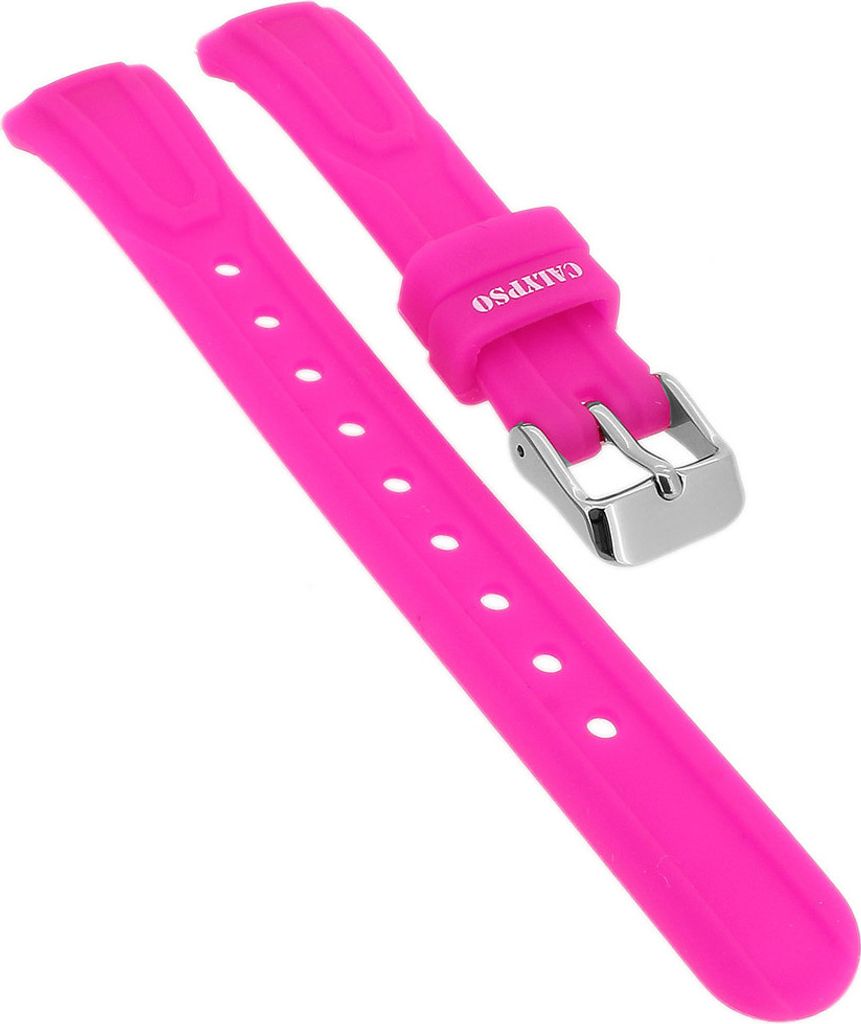 Calypso ⇒ Uhrenarmband aus Silikon in pink Schließe silbern ⇒ K6070/5