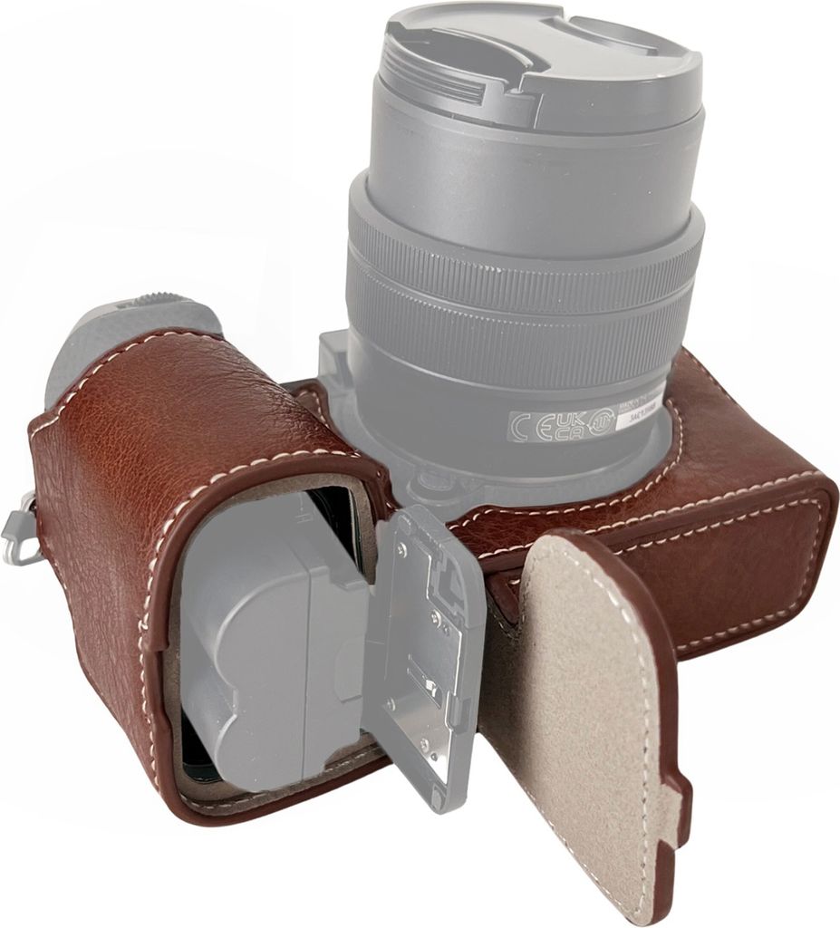 Tragbare Kamera-Schutzhuelle, Kameratasche im Retro-Stil, Tragetasche mit oeffnung unten, mit Schultergurt, Ersatz fuer die Kamera Fujifilm XS20/X-S20
