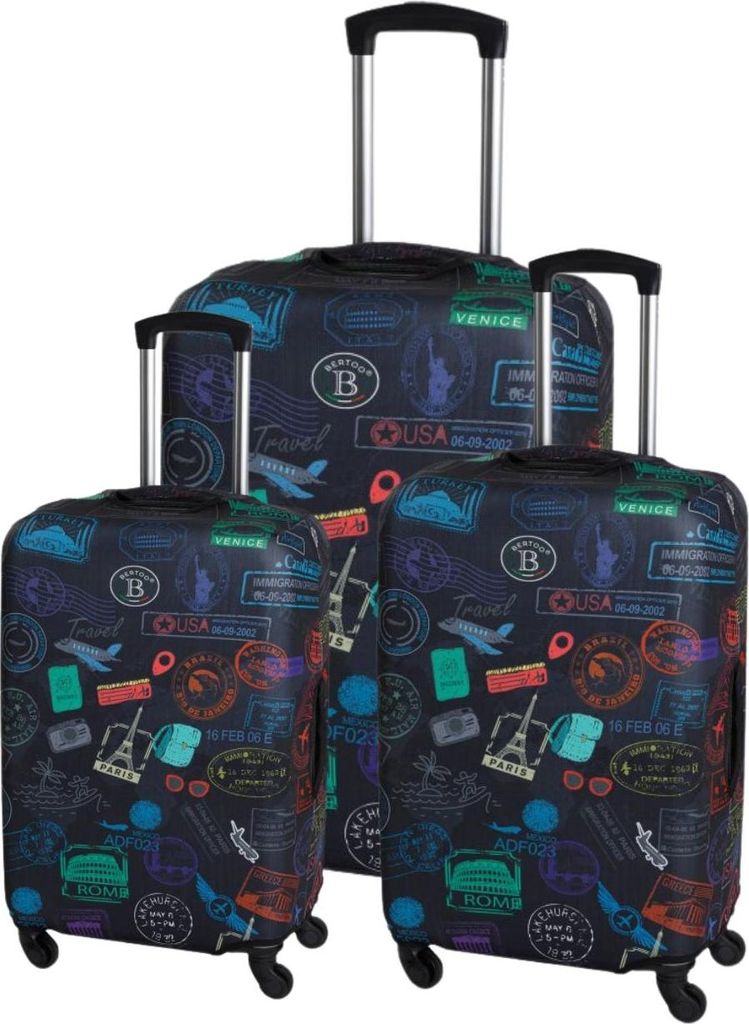 BERTOO Reisekofferhülle - Travel Dark Set 3-teilig (M, L, Produktbild 