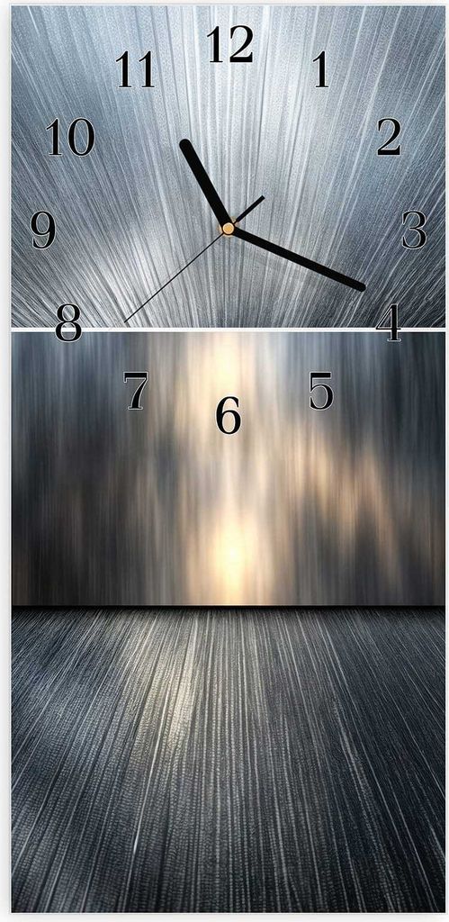 Wanduhr aus Glas mit Motiv Energieblitz- 30 x 60 cm - inkl. Aufhängesystem