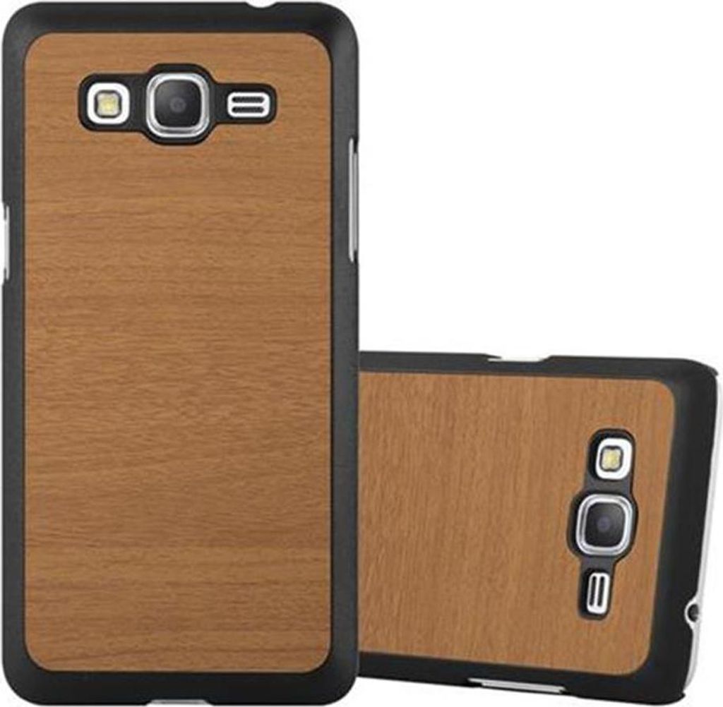 Cadorabo Handyhülle für Samsung Galaxy GRAND PRIME in Braun Schutzhülle Hülle Etui Case Cover TPU Silikon