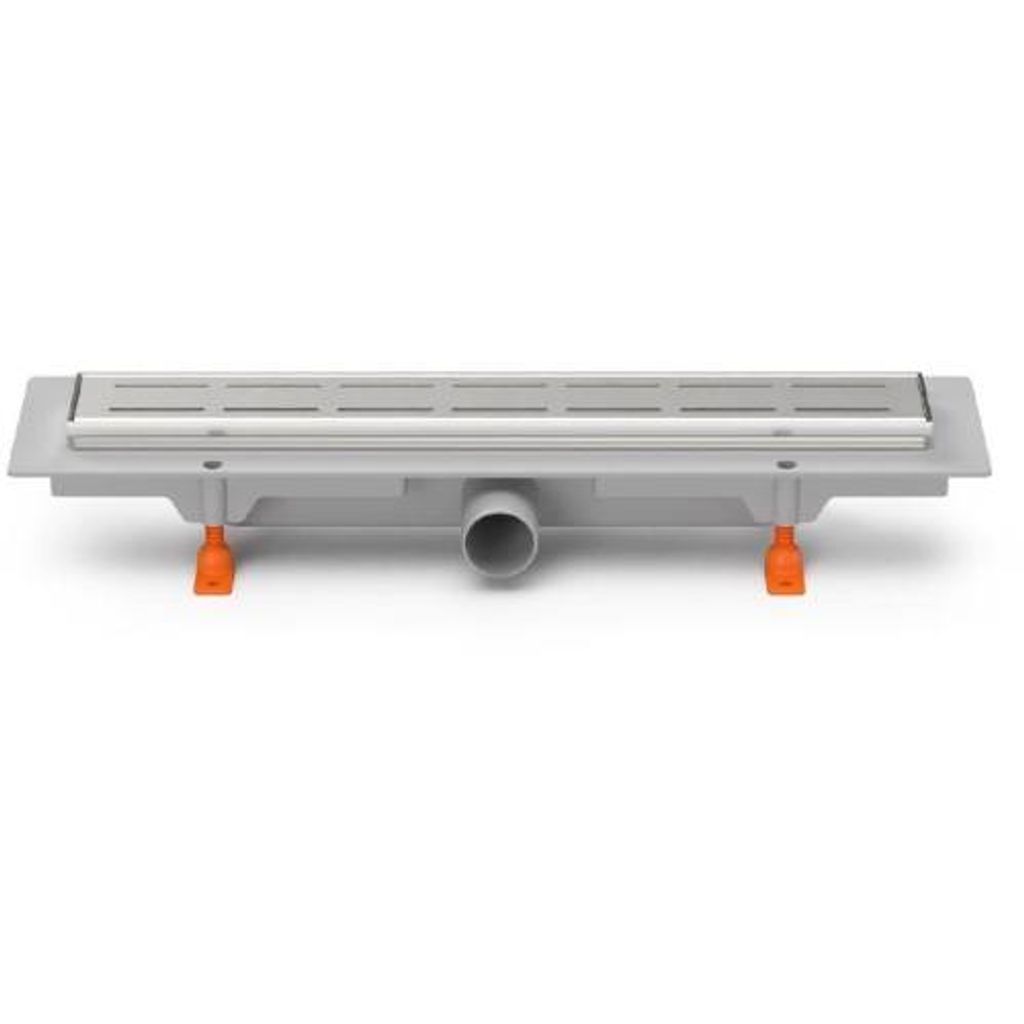 Chud?j Bodenablauf 450 mm, seitlich D40, klassisch/Bodenmatte mit Edelstahlrahmen CH 450 KN 1