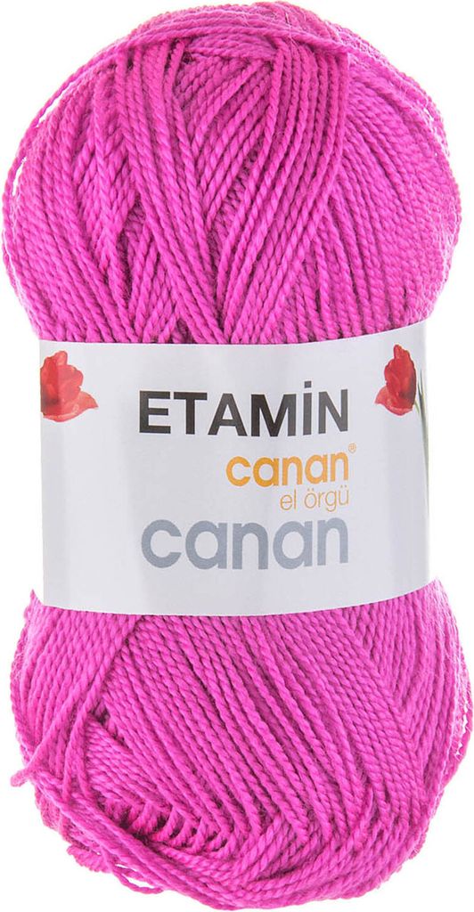 10 x 30g Etamin Canan uni Strickgarn Sommerwolle, Häkelgarn, Farbwahl, Farbe:E-123 dunkelrosa