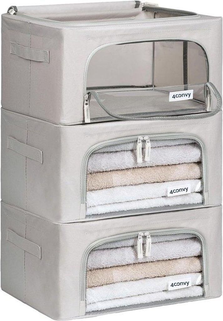 Opvouwbare Rigid Kledingopbergdoos mit Reißverschluss - Opbergzak für Bettwäsche - Kleding - Bettwäscheopberg - Kleiderbügelbox