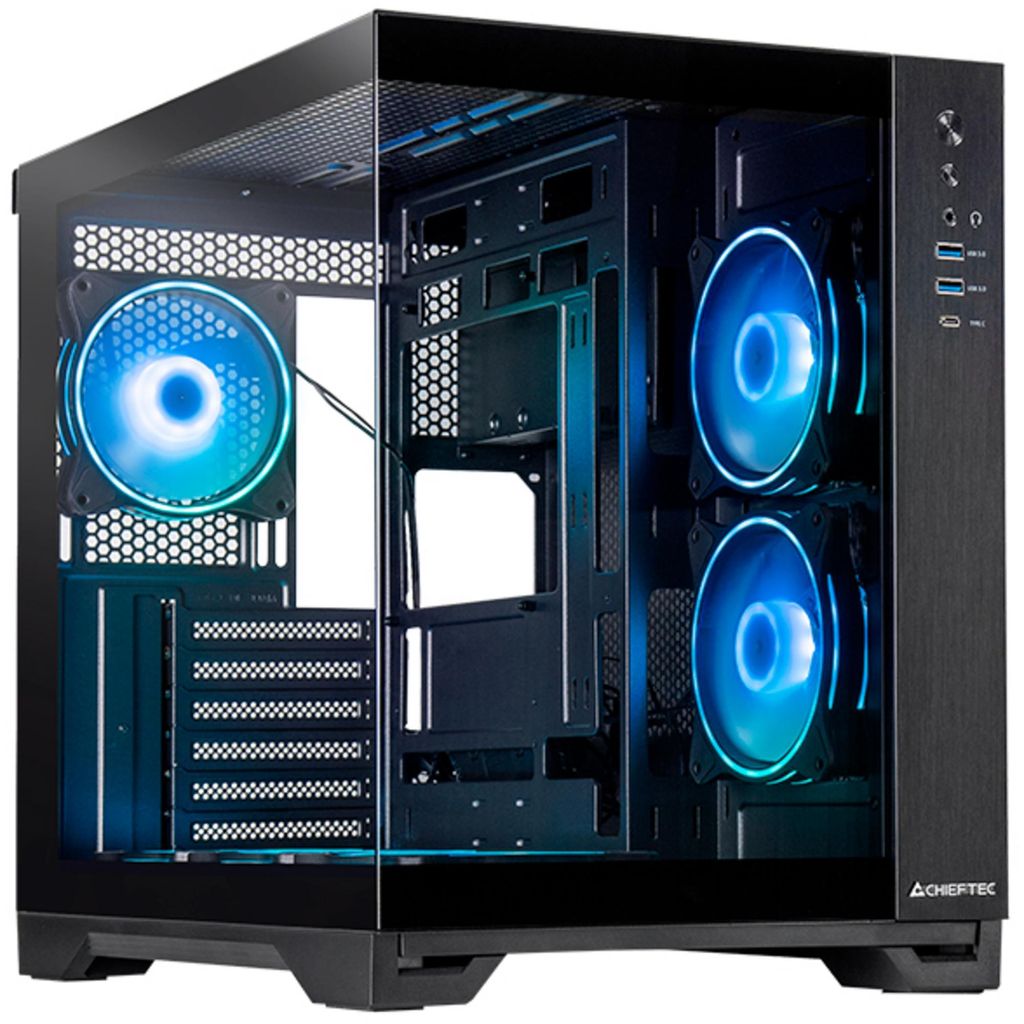 Chieftec Geh Visio GM-30B-TG-OP schwarz Tempered Glass x 2 Produktbild 